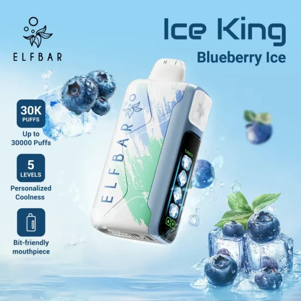 Elf Bar Ice King – Blueberry Raspberry Water – 30,000 Puffs