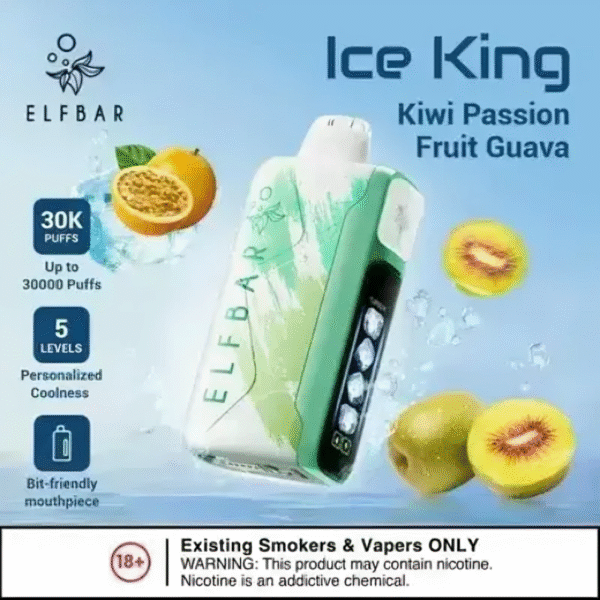 Elf Bar Ice King – Kiwi Passion Fruit Guava – 30,000 Puffs