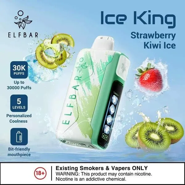 Elf Bar Ice King – Strawberry Kiwi Ice – 30,000 Puffs