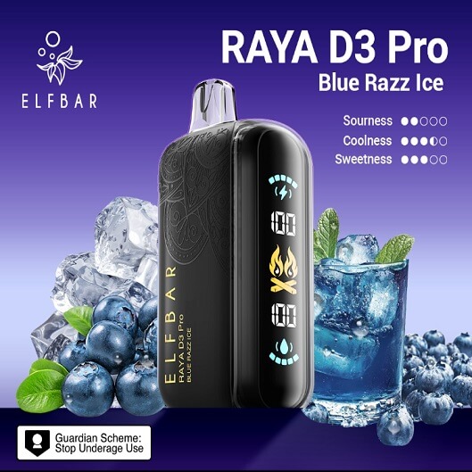ELF BAR RAYA D3 PRO – Blue Razz Ice